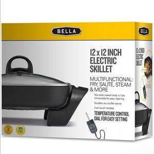 [BELLA] 12” x 12” Electric Skillet with Non-Stick Coating